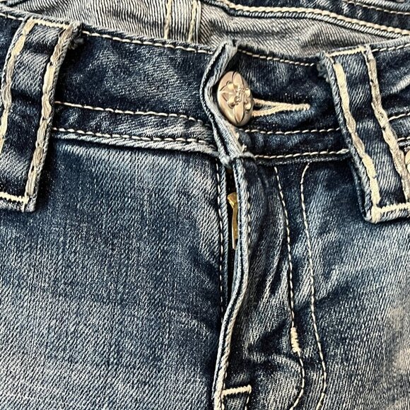 Miss Me Signature Crop jeans denim 27 embellished distressed - Picture 8 of 13